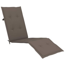 Chaise longue d'extérieur repose-pied et coussin Acacia solide 548706548706