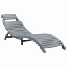 Chaise longue avec coussin Gris Bois d'acacia solide 548709548709