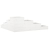 Jardinière 4 niveaux 106x104,5x36 cm blanc bois de pin massif 548728548728