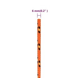 Corde de bateau Orange 6 mm 500 m Polypropylène 548731548731