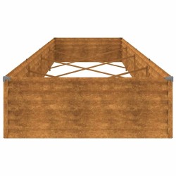 Lit surélevé de jardin 387x100x36 cm acier corten 548734548734