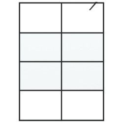 Paroi de douche Noir 140x195 cm Verre ESG demi-dépoli 548740548740