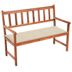 Banc de jardin avec coussin 120 cm Bois d'acacia massif 548742548742