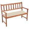Banc de jardin avec coussin 120 cm Bois d'acacia massif 548742548742