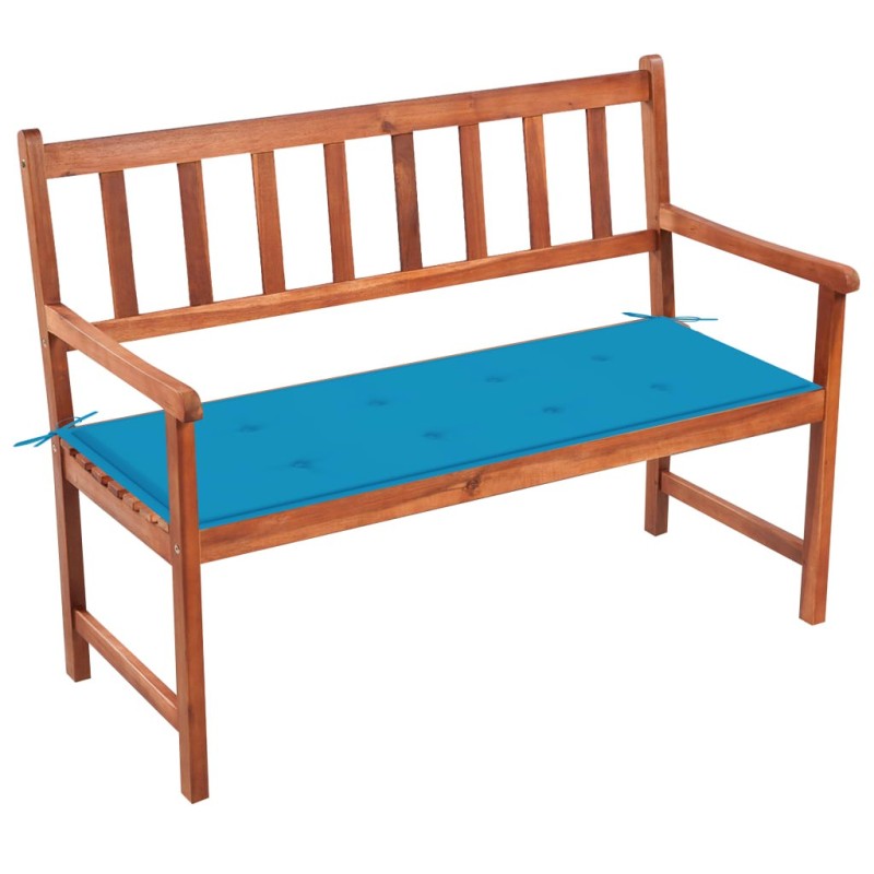 Banc de jardin avec coussin 120 cm Bois d'acacia massif 548747548747