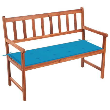 Banc de jardin avec coussin 120 cm Bois d'acacia massif 548747548747