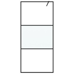 Paroi de douche Noir 90x195 cm Verre ESG demi-dépoli 548750548750
