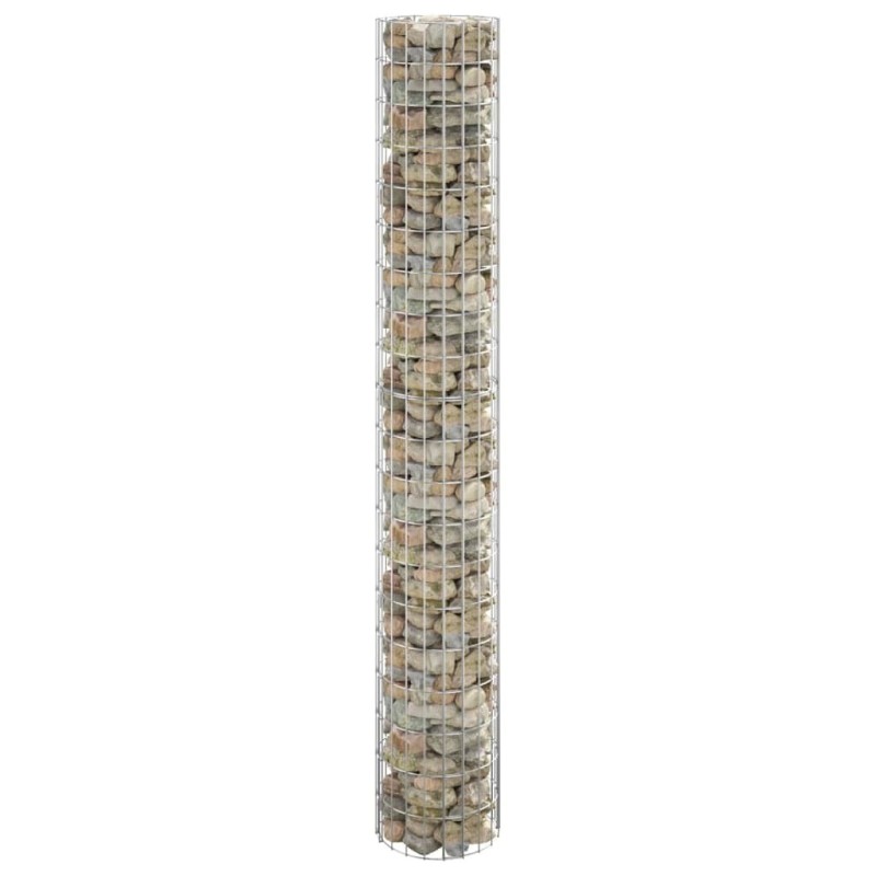 Poteau à gabion circulaire Acier galvanisé Ø30x200 cm 548755548755