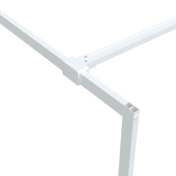 Paroi de douche Blanc 100x195 cm Verre ESG transparent 548759548759