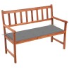Banc de jardin avec coussin 120 cm Bois d'acacia massif 548774548774