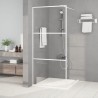 Paroi de douche Blanc 90x195 cm Verre ESG transparent 548776548776