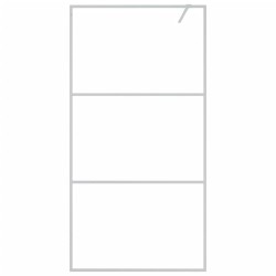 Paroi de douche Argenté 100x195 cm Verre ESG transparent 548777548777