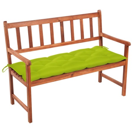 Banc de jardin avec coussin 120 cm Bois d'acacia massif 548779548779
