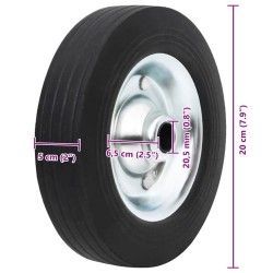 Roue de jauge Ø20x5 cm caoutchouc solide et acier 548785548785