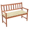 Banc de jardin avec coussin 120 cm Bois d'acacia massif 548787548787