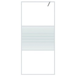 Paroi de douche Blanc 90x195 cm Verre ESG transparent 548788548788