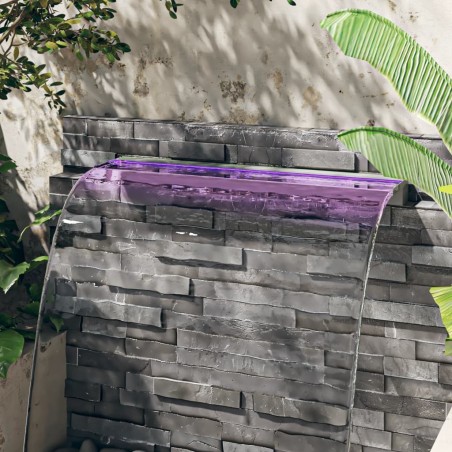 Déversoir pour cascade avec LED RVB Inox 108 cm 548790548790