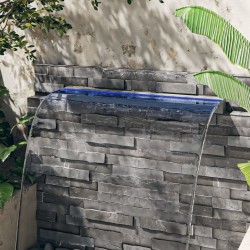 Déversoir pour cascade avec LED RVB Inox 108 cm 548790548790