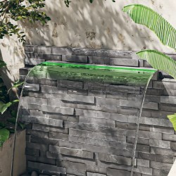 Déversoir pour cascade avec LED RVB Inox 108 cm 548790548790