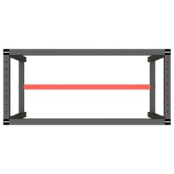 Cadre de banc de travail Noir et rouge mat 110x50x79 cm Métal 548792548792