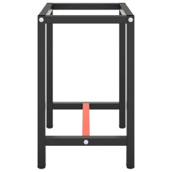 Cadre de banc de travail Noir et rouge mat 70x50x79 cm Métal  548794548794