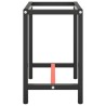 Cadre de banc de travail Noir et rouge mat 70x50x79 cm Métal  548794548794