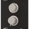 Panneau de douche Verre 25x47,5x130 cm Noir 548796548796