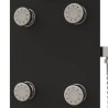 Panneau de douche Verre 25x47,5x130 cm Noir 548796548796