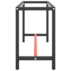 Cadre de banc de travail Noir et rouge mat 140x50x79 cm Métal 548805548805