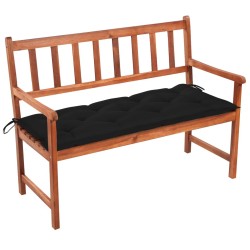 Banc de jardin avec coussin 120 cm Bois d'acacia massif 548818548818