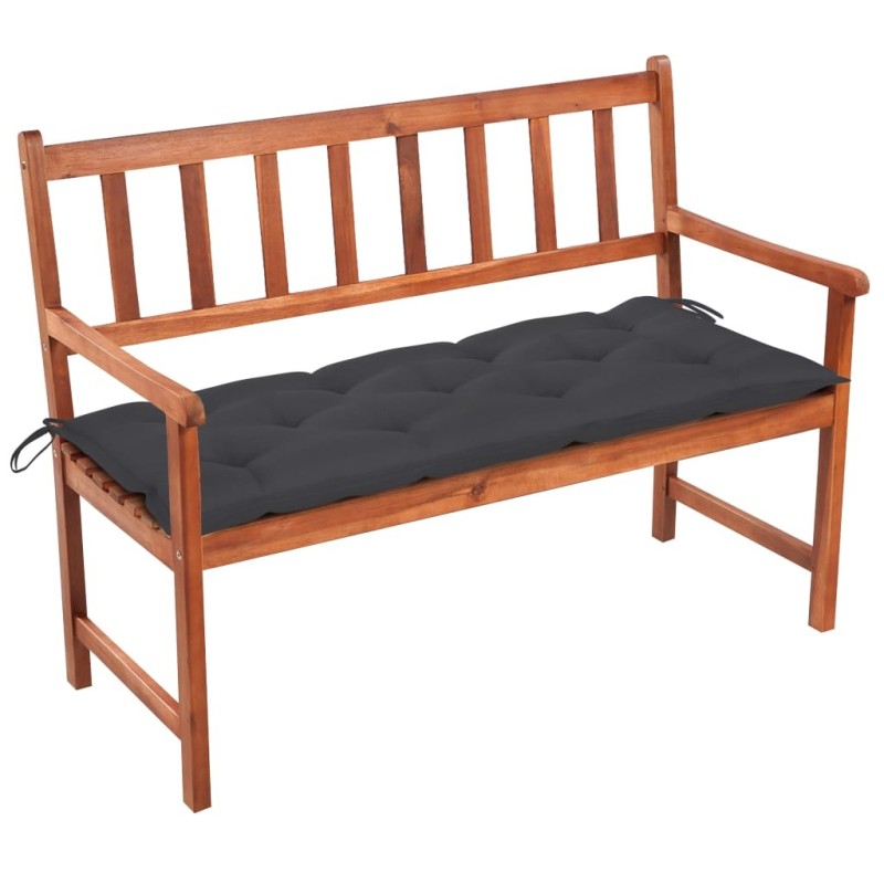 Banc de jardin avec coussin 120 cm Bois d'acacia massif 548820548820