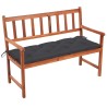 Banc de jardin avec coussin 120 cm Bois d'acacia massif 548820548820
