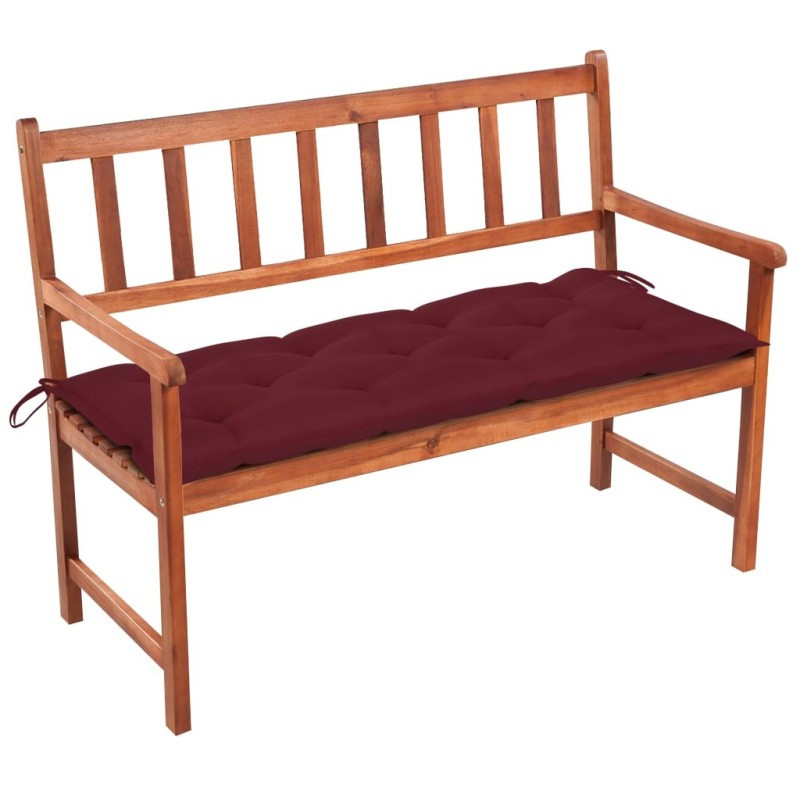 Banc de jardin avec coussin 120 cm Bois d'acacia massif 548822548822