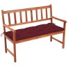 Banc de jardin avec coussin 120 cm Bois d'acacia massif 548822548822