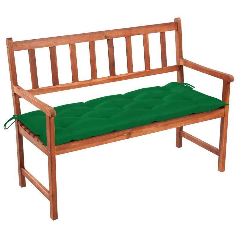 Banc de jardin avec coussin 120 cm Bois d'acacia massif 548825548825