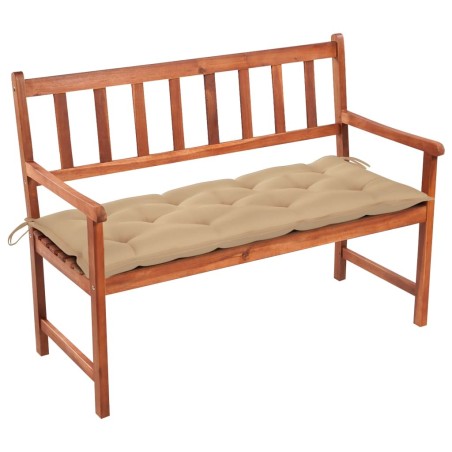 Banc de jardin avec coussin 120 cm Bois d'acacia massif 548827548827
