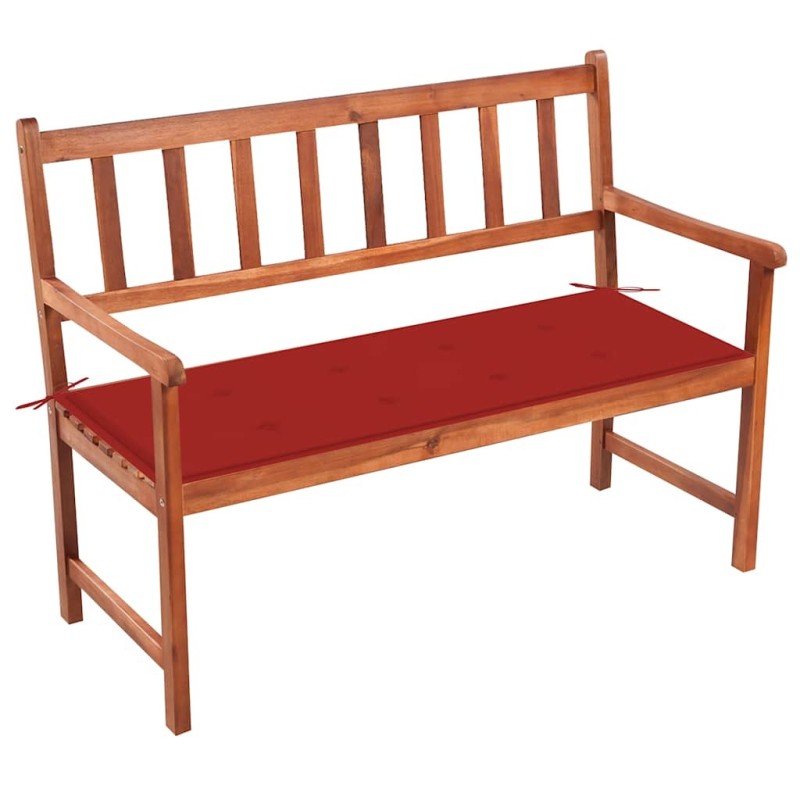 Banc de jardin avec coussin 120 cm Bois d'acacia massif 548831548831