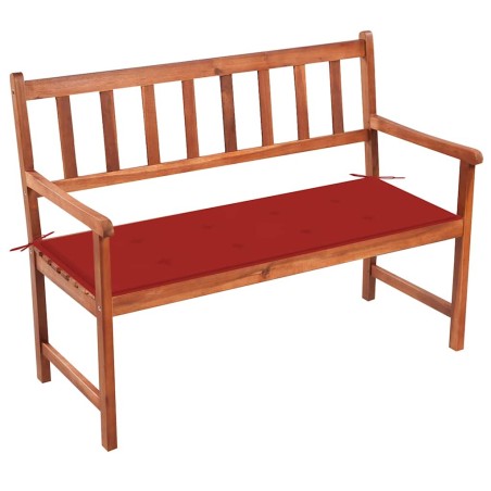 Banc de jardin avec coussin 120 cm Bois d'acacia massif 548831548831