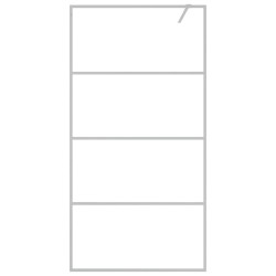 Paroi de douche Argenté 100x195 cm Verre ESG transparent 548837548837