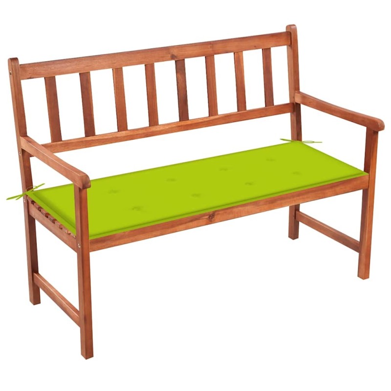 Banc de jardin avec coussin 120 cm Bois d'acacia massif 548842548842