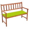 Banc de jardin avec coussin 120 cm Bois d'acacia massif 548842548842