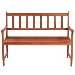 Banc de jardin avec coussin 120 cm Bois d'acacia massif 548842548842