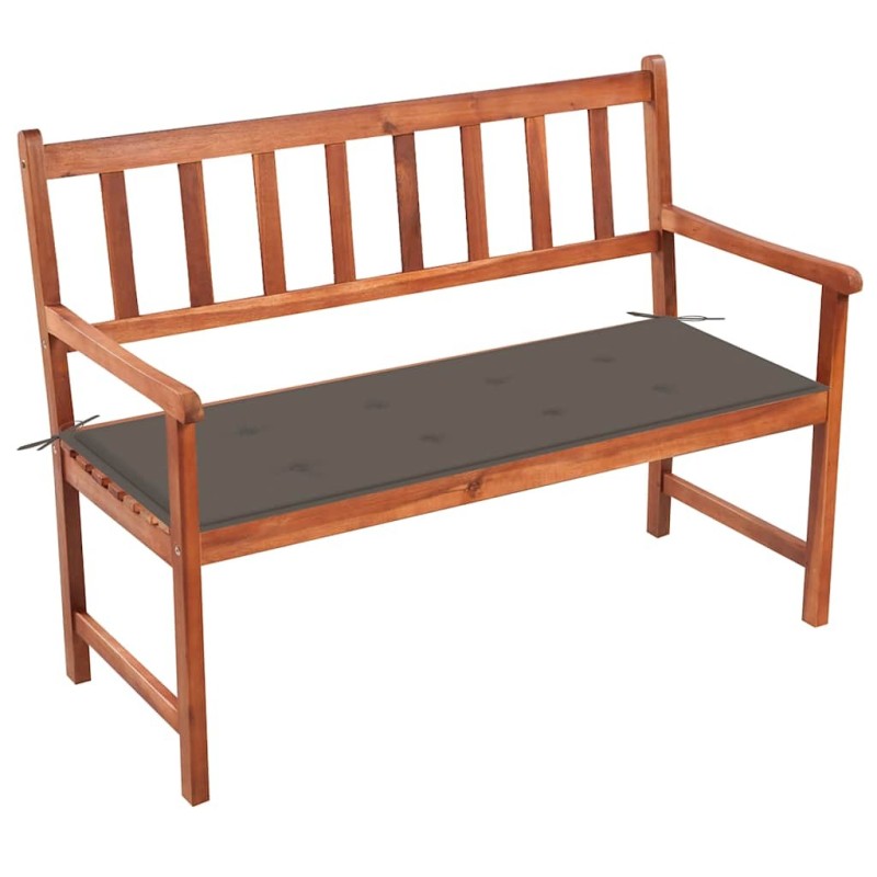 Banc de jardin avec coussin 120 cm Bois d'acacia massif 548844548844