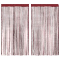 Rideau en fils 2 pcs 140 x 250 cm Bordeaux 548849548849