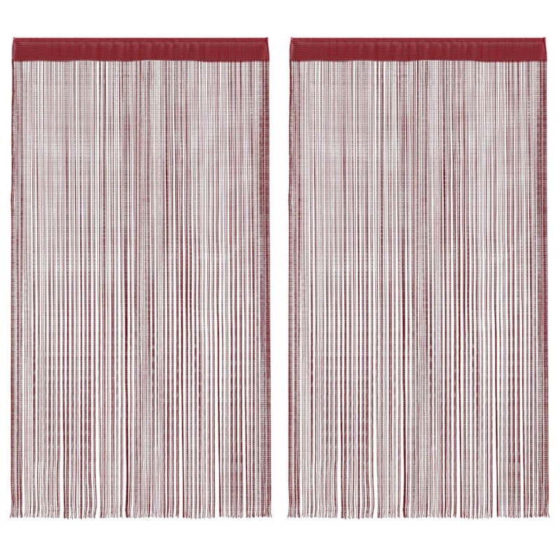 Rideau en fils 2 pcs 140 x 250 cm Bordeaux 548849548849