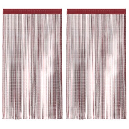 Rideau en fils 2 pcs 140 x 250 cm Bordeaux 548849548849