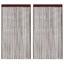 Rideau en fils 2 pcs 100 x 250 cm Marron 548850548850