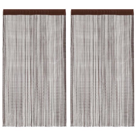 Rideau en fils 2 pcs 100 x 250 cm Marron 548850548850