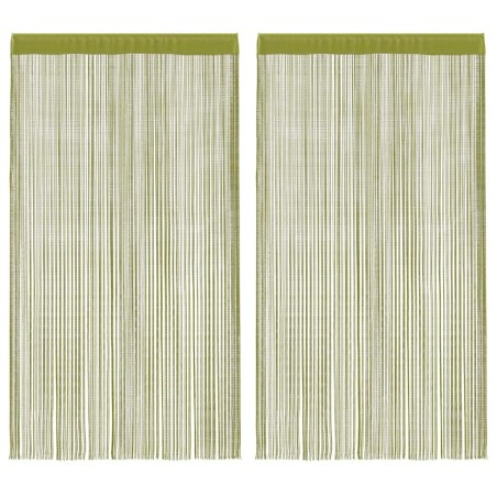 Rideau en fils 2 pcs 100 x 250 cm Vert 548852548852
