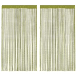 Rideau en fils 2 pcs 140 x 250 cm Vert 548853548853